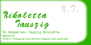 nikoletta tauszig business card